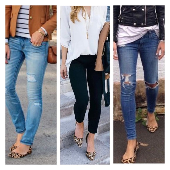 Vegan Suede Leopard Flats, Red Flats, Black Flats - Picture 2 of 8